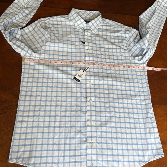 Johnnie-O Prep-Formance Gobi long sleeve shirt blue white Large - Picture 6 of 16